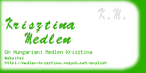 krisztina medlen business card